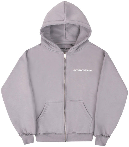 Zip Small Logo Silver Grey