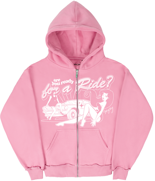 Zip Car Girl Baby Pink